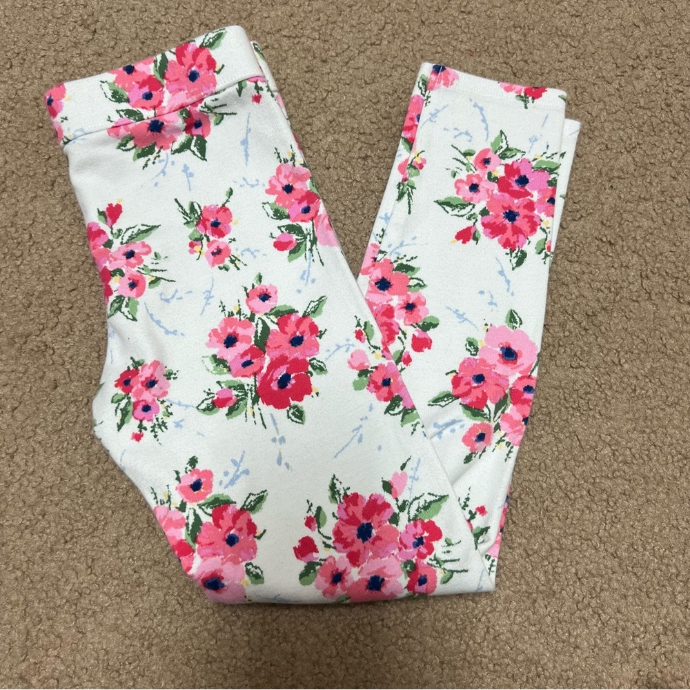 Janie and Jack Floral Leggings Size 7